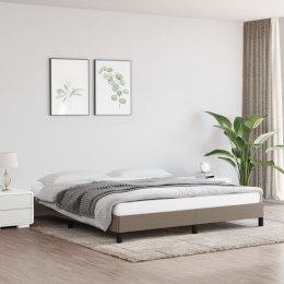 Rama łóżka, kolor taupe, 160x200 cm, obita tkaniną