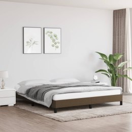 Rama łóżka, ciemnobrązowa, 160 x 200 cm, obita tkaniną