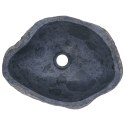 Umywalka z kamienia rzecznego, owalna, 38-45 cm