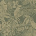 DUTCH WALLCOVERINGS Tapeta Joelle, zielono-złota