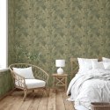 DUTCH WALLCOVERINGS Tapeta Joelle, zielono-złota