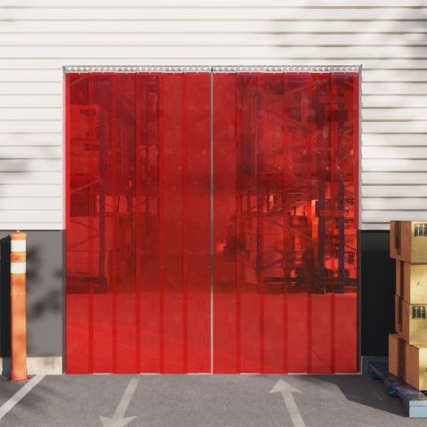 Kurtyna paskowa, czerwona, 200 mm x 1,6 mm, 10 m, PVC
