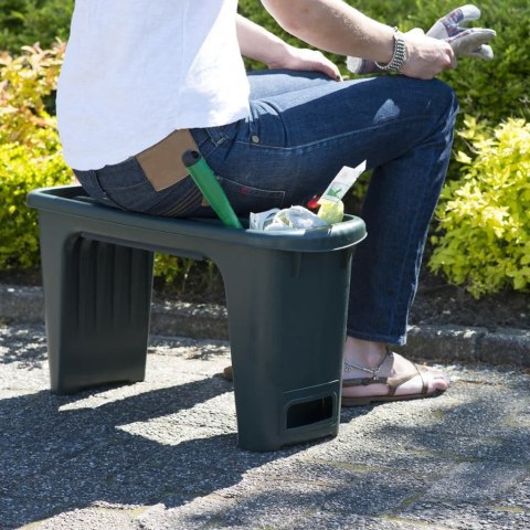 Nature Taboret ogrodowy 2 w 1, 65,5 x 25 x 34 cm, zielony Nature Taboret ogrodowy 2 w 1, 65,5 x 25 x 34 cm, zielony