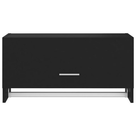 Szafka, czarna, 70x32,5x35 cm, płyta wiórowa