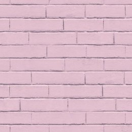 Good Vibes Tapeta Brick Wall, różowa