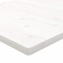 Blat stołu, biały, 50x50x2,5cm, lite drewno sosnowe, kwadratowy