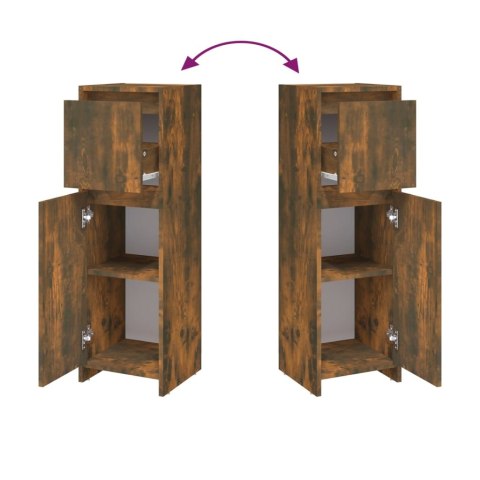 Szafka łazienkowa, przydymiony dąb, 30x30x95 cm