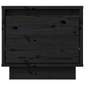 Szafka nocna, czarna, 35x34x32 cm, lite drewno sosnowe