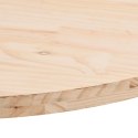 Blat stołu, 80x40x2,5 cm, lite drewno sosnowe, owalny