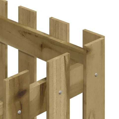 Donica ogrodowa z płotkiem, 40x40x40 cm, impregnowana sosna