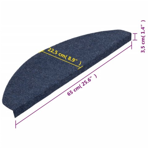 Samoprzylepne nakładki na schody, 15 szt., 65x22,5x3,5 cm