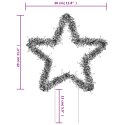 Świąteczne gwiazdy na szpikulcach, 3 szt., 50 LED, 29 cm