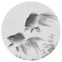 WallArt Okrągła fototapeta Two Goldfish, 190 cm
