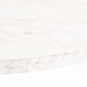 Blat stołu, biały, 70x35x2,5 cm, lite drewno sosnowe, owalny