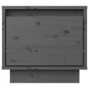 Szafka nocna, szara, 35x34x32 cm, lite drewno sosnowe