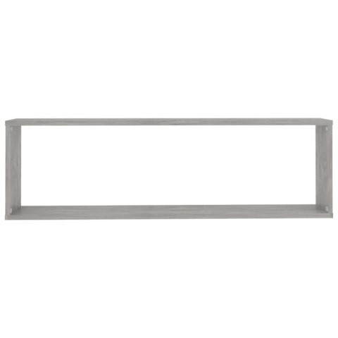 Półki ścienne kostki, 2 szt., szarość betonu, 100x15x30 cm