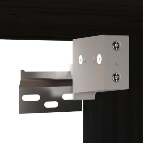 Szafka ścienna, czarna, 31,5x30x30 cm, lite drewno sosnowe