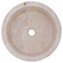 Umywalka, kremowa, Ø40x15 cm, marmurowa