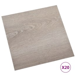 Samoprzylepne panele podłogowe, 20 szt., PVC, 1,86 m², taupe