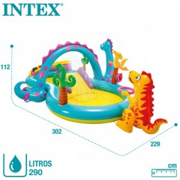 Dmuchany Fotel dla Dzieci Intex Dinozaury Plac zabaw 302 x 112 x 229 cm 280 L
