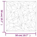 Panele ścienne, 12 szt., czarne, 50x50 cm, EPS, 3 m², ametyst