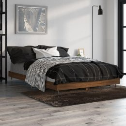 Rama łóżka, brązowy dąb, 120x190 cm, materiał drewnopochodny