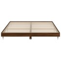 Rama łóżka, brązowy dąb, 200x200 cm, materiał drewnopochodny