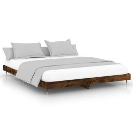 Rama łóżka, przydymiony dąb, 200x200cm, materiał drewnopochodny