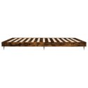 Rama łóżka, przydymiony dąb, 200x200cm, materiał drewnopochodny