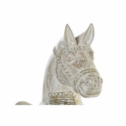 Figurka Dekoracyjna DKD Home Decor 8424001847884 Koń Wykończenie antyczne Złoty Biały Żelazo Drewno albicji (42 x 22 x 49 cm)