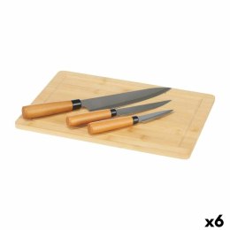 Zestaw noży Deska do krojenia Ser Brązowy Bambus (6 Sztuk)