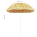 Parasol plażowy w stylu hawajskim, naturalny, 180 cm