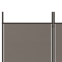 Parawan 4-panelowy, antracytowy, 200x200 cm, tkanina