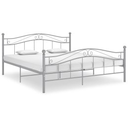 Rama łóżka, szara, metalowa, 160x200 cm