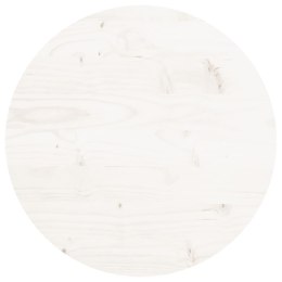 Blat stołu, okrągły, biały, Ø40x3 cm, lite drewno sosnowe