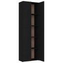 Szafa biurowa, czarna, 60x32x190 cm, materiał drewnopochodny