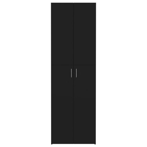 Szafa biurowa, czarna, 60x32x190 cm, materiał drewnopochodny