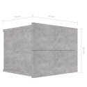 Szafka nocna, betonowy szary, 40x30x30 cm