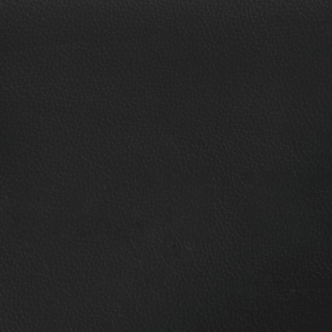 Rozkładany fotel masujący z podnóżkiem, czarny, sztuczna skóra