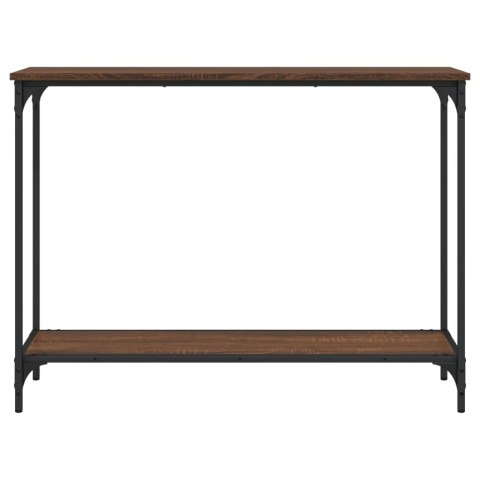 Stolik konsolowy, brązowy dąb, 101x30,5x75 cm
