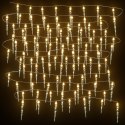Lampki świąteczne w kształcie sopli, 100 LED, ciepła biel, 10 m