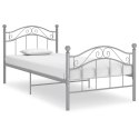 Rama łóżka, szara, metalowa, 100 x 200 cm