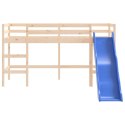 Rama łóżka dla dzieci, ze zjeżdżalnią, 80x200 cm, lita sosna