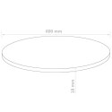 Blat stołu, okrągły, MDF, 600 x 18 mm