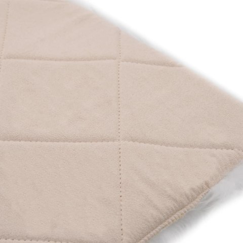 Poduszki na krzesła, 2 szt., białe, 40x40 cm, owcza skóra