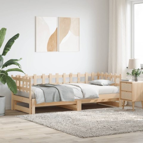 Łóżko rozsuwane, 2x(80x200) cm, lite drewno sosnowe