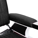Fotel barberski, czarny, 68x69x116 cm, sztuczna skóra