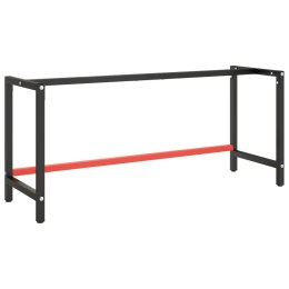 Rama do stołu roboczego, czerwono-czarna, 180x57x79 cm, metal