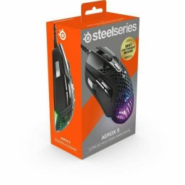 Myszka SteelSeries Aerox 5 Czarny Gaming Światła LED Z kablem