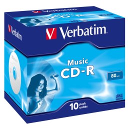 CD-R Verbatim Music 10 Sztuk 80' 700 MB 16x (10 Sztuk)